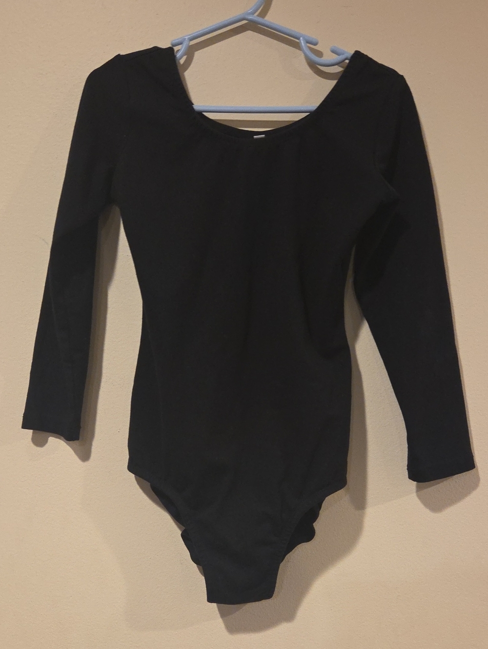 Black Long-Sleeve Kids One-Piece Leotard